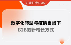 數(shù)字化轉(zhuǎn)型與疫情當(dāng)爆下，B2B的新增長方式｜萬家推云平臺